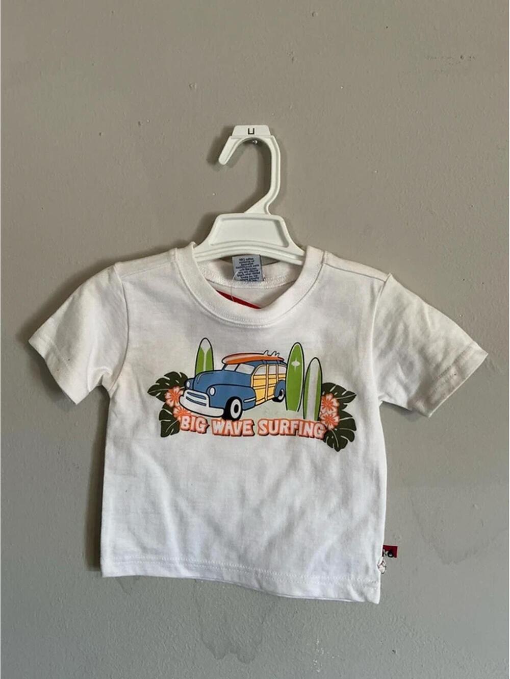 Sprockets Baby White 'Big Wave Surfing' T-Shirt 12 Months